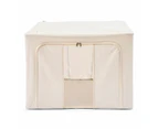 Linen Look Collapsible Box with Window, Extra Large, Beige - Anko