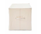 Linen Look Collapsible Box with Window, Extra Large, Beige - Anko