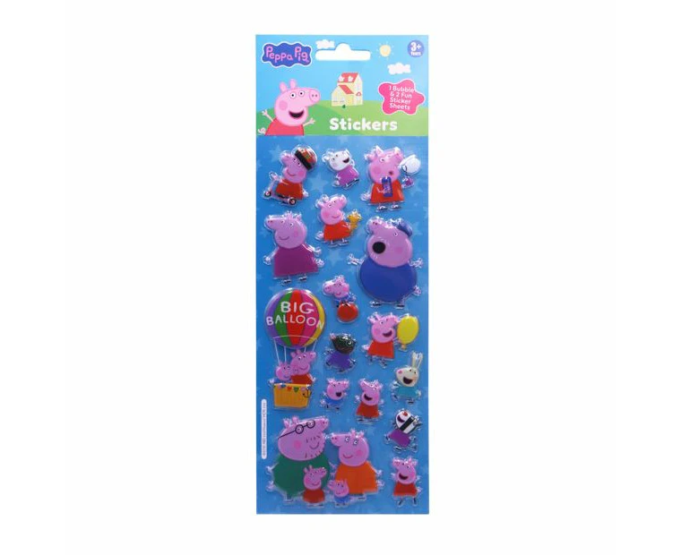 Peppa Pig Bubble Stickers 3 Pack