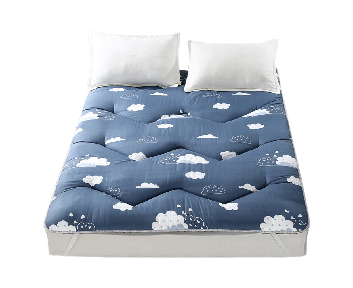 Folding Anti-Slip Mattress Pad Floor Sleeping Mat Cloud Tatami Bedroom Dormitory (Single)