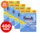 4 x 100pk Finish Powerball Power Essential Dishwashing Tablets Lemon Sparkle