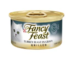 24 x Fancy Feast Grilled Cat Food Turkey Feast in Gravy 85g