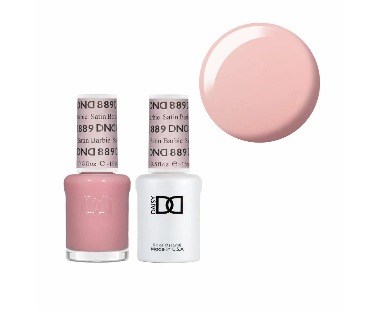 DND 889 Satin Barbie - DND Collection Nail Gel & Lacquer Polish Duo 15ml