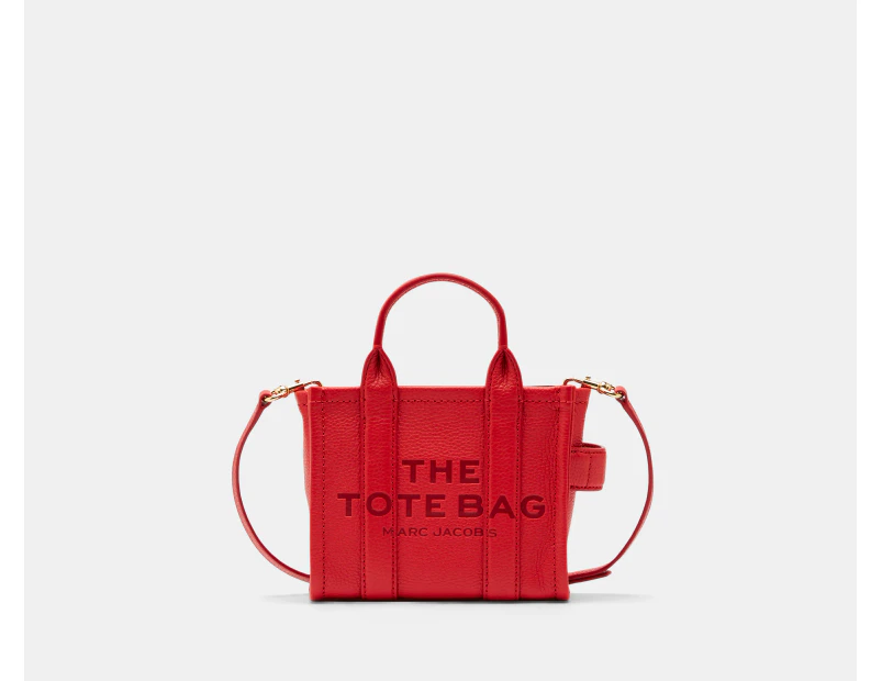 Marc Jacobs The Leather Mini Tote Bag - True Red