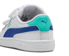 Puma Toddler Smash 3.0 Sneakers - White/Vivid Blue/Aquatic