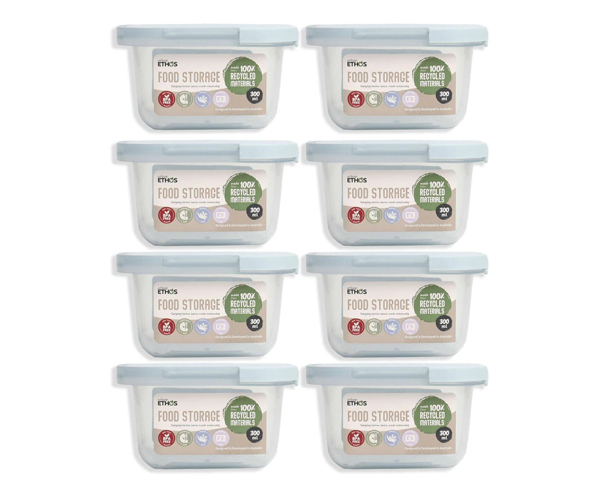 12PK Urban Ethos 300mL Rectangle Recycled Plastic Storage Container Assorted