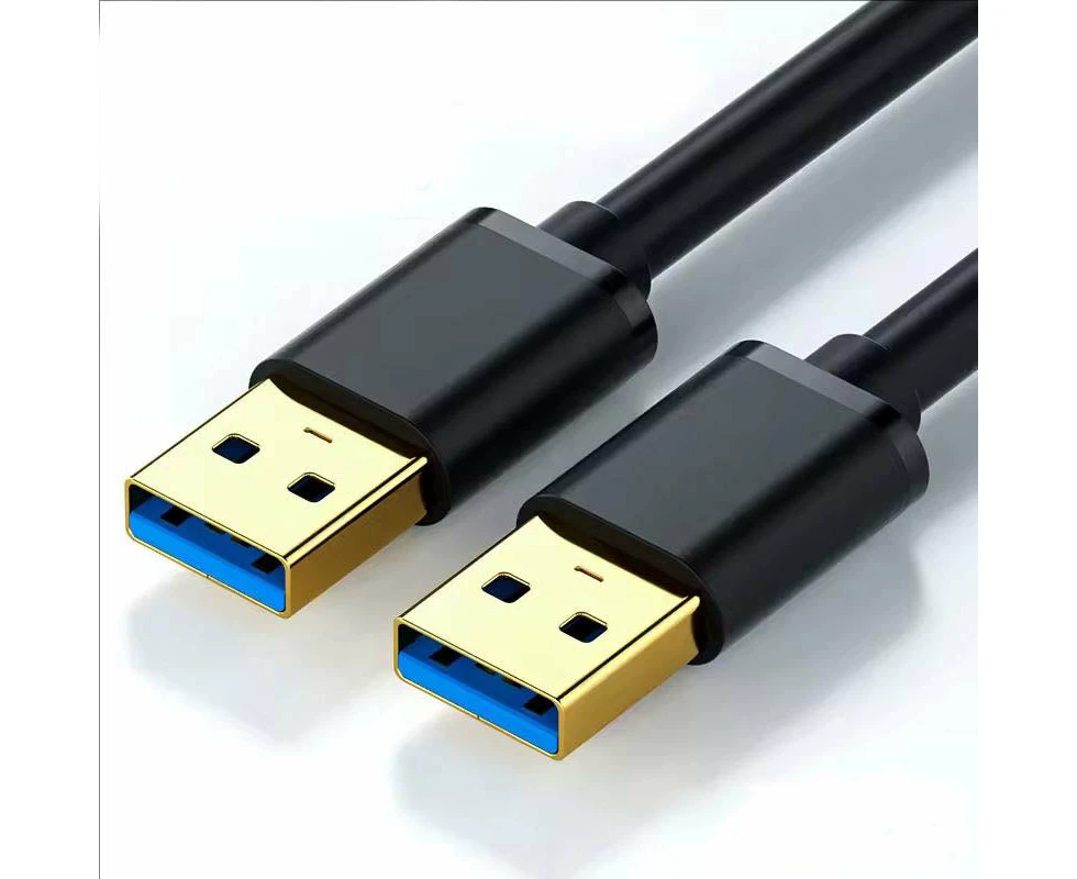 USB 3.0 Super Speed Data Connection Cable Type A Male to A Male M-M Cord - 2m