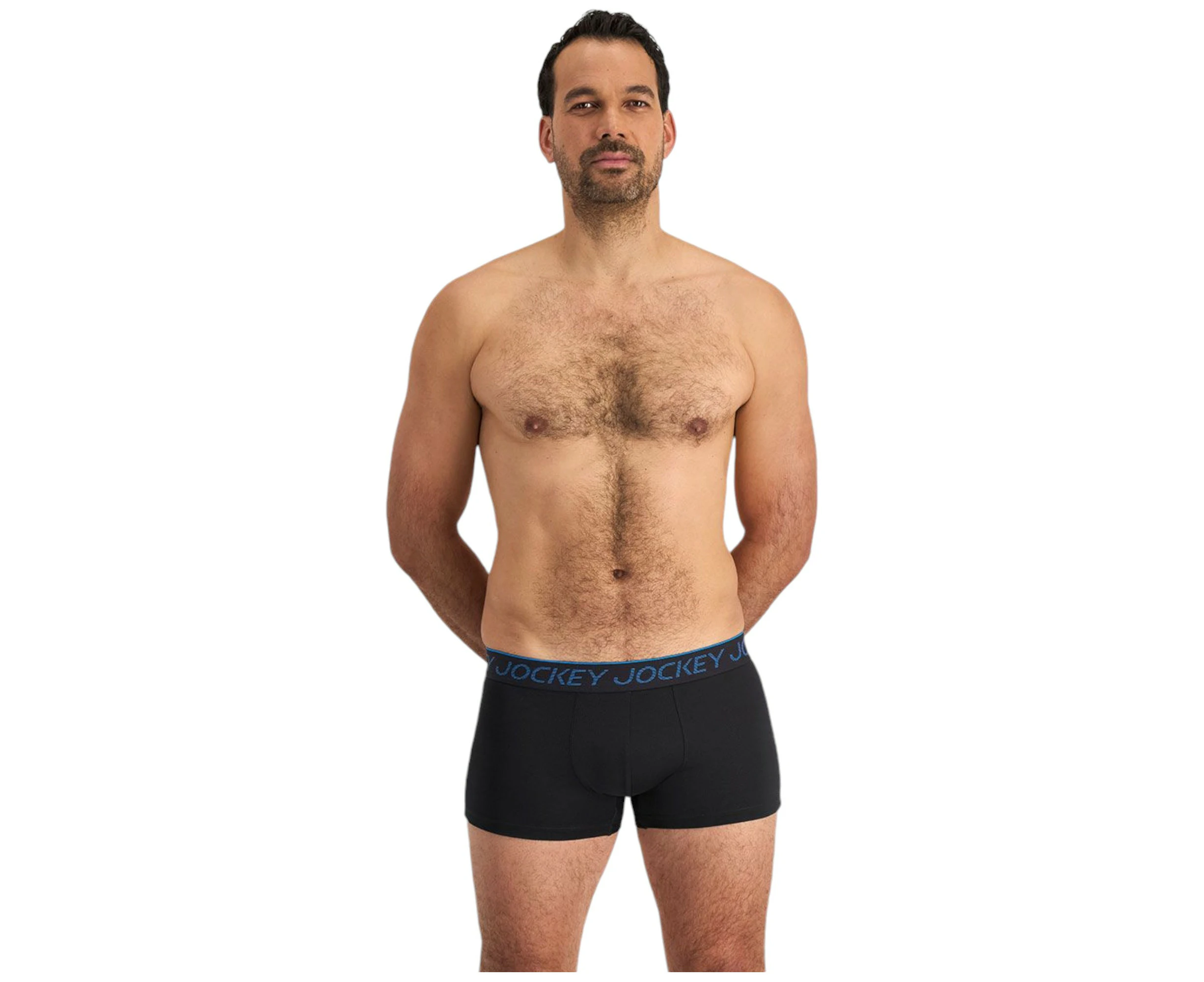 3 x Mens Jockey Cool Active Trunks Black Underwear Elastane/Polyester