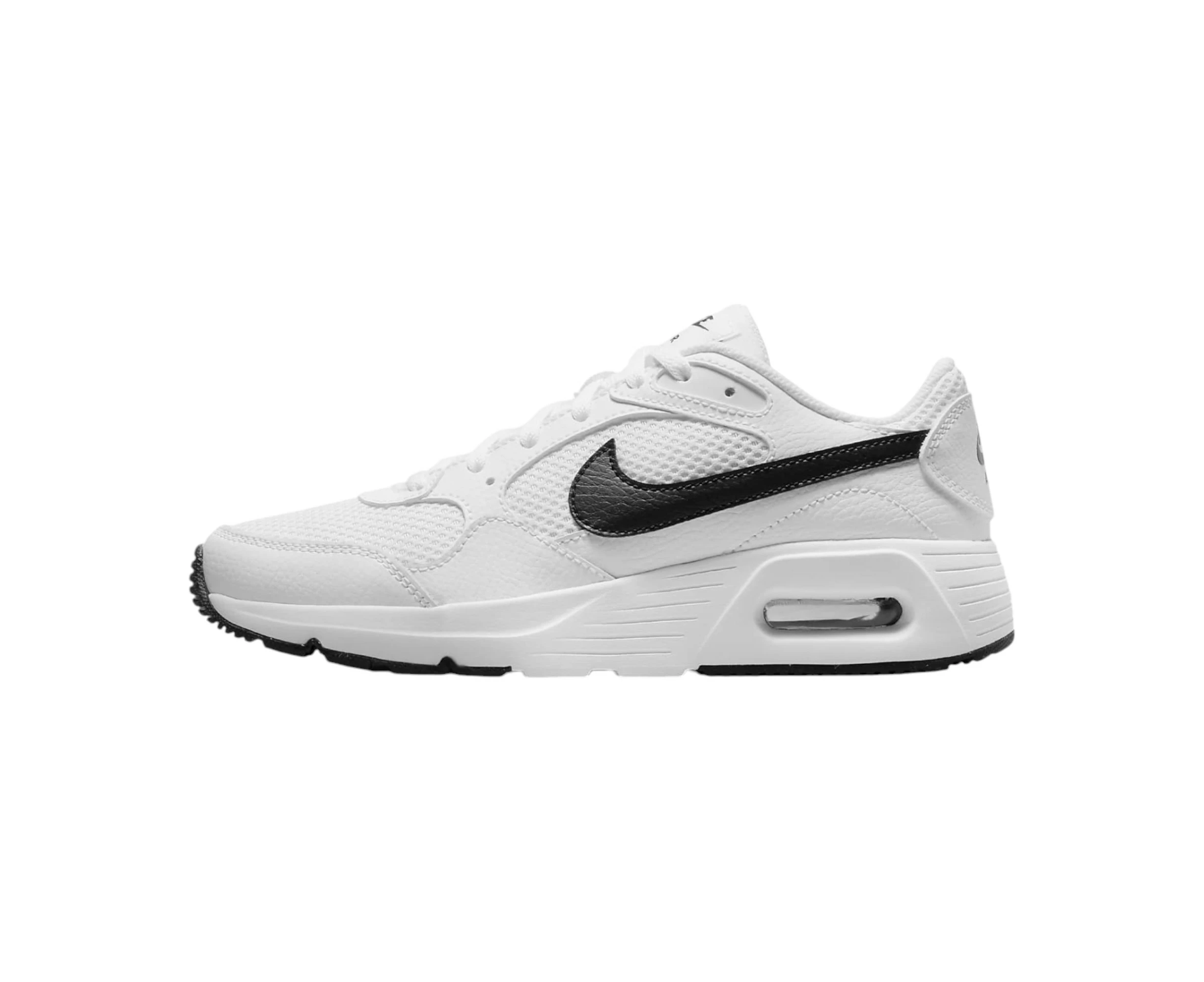 Boys Unisex Kids Nike Air Max Sc White/ Black Athletic Shoes