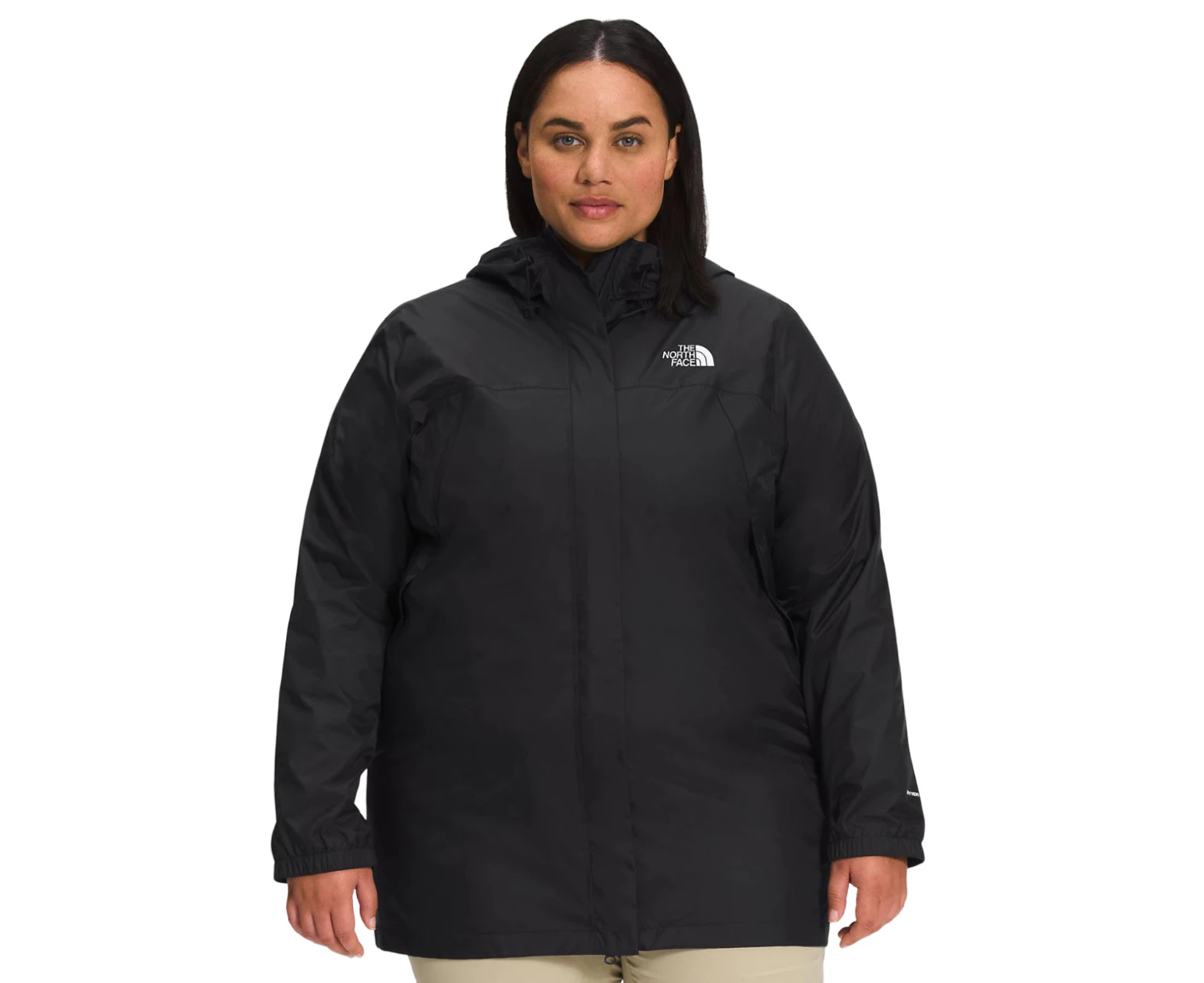 Womens The North Face Antora Parka Waterproof Black Jacket