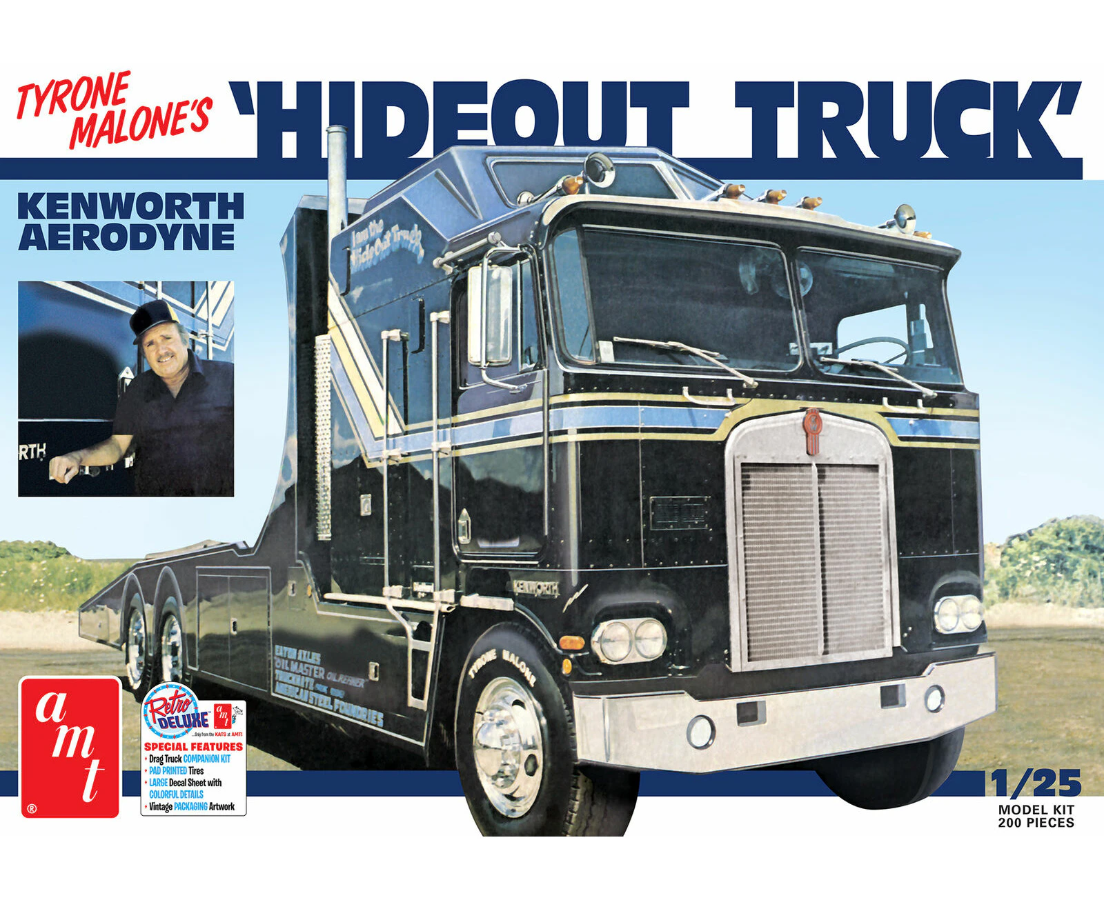 AMT 1/25 Hideout Transporter Kenworth (Tyrone Malone) Plastic Model Kit