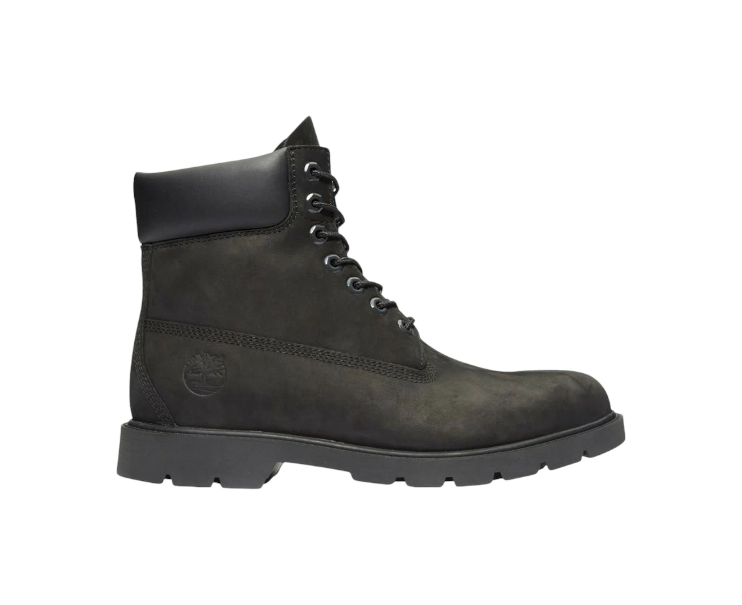 Timberland Mens 6-Inch Black Nubuck Classic Waterproof Boots Leather