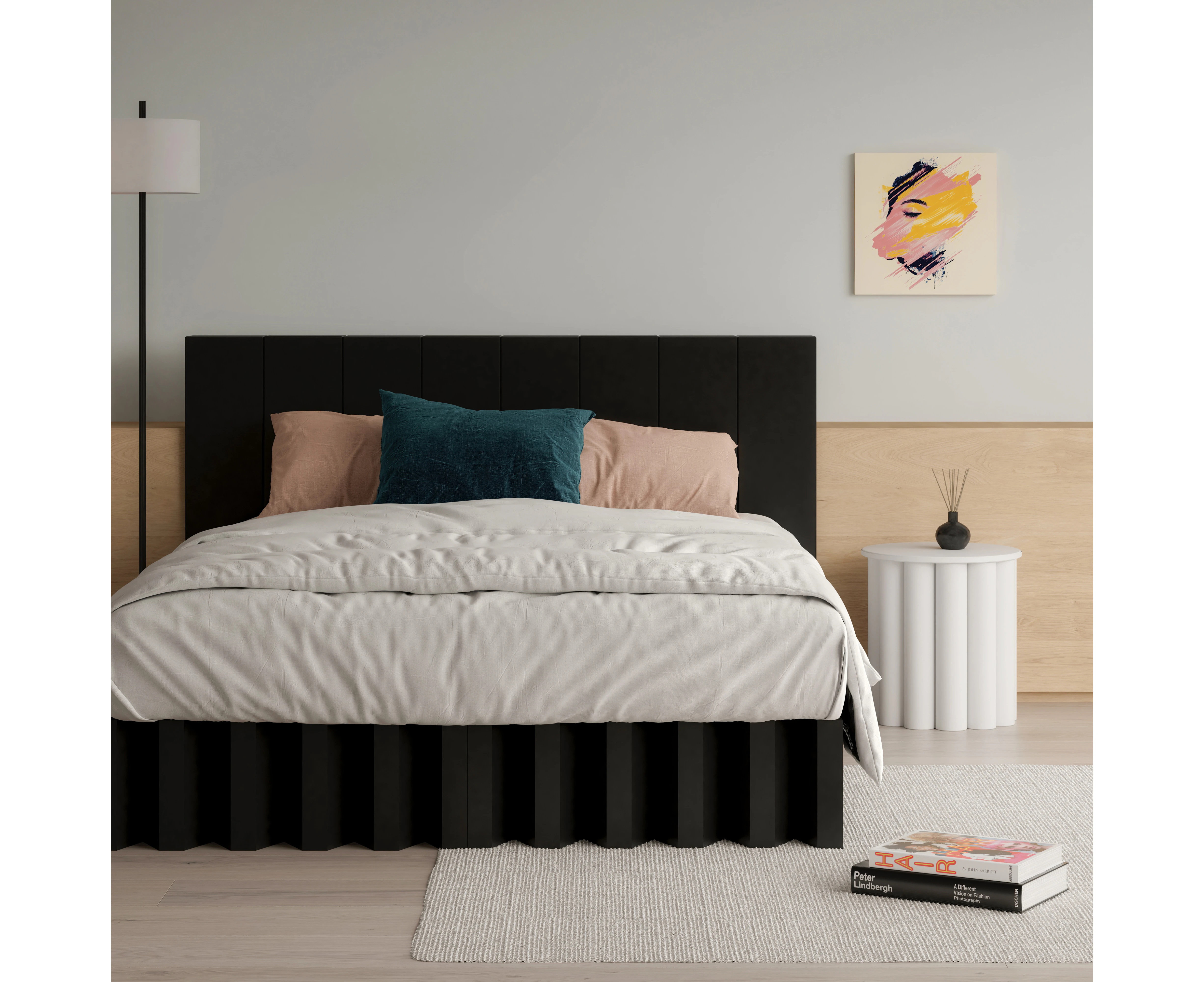 Yona Cardboard Bedhead - Black