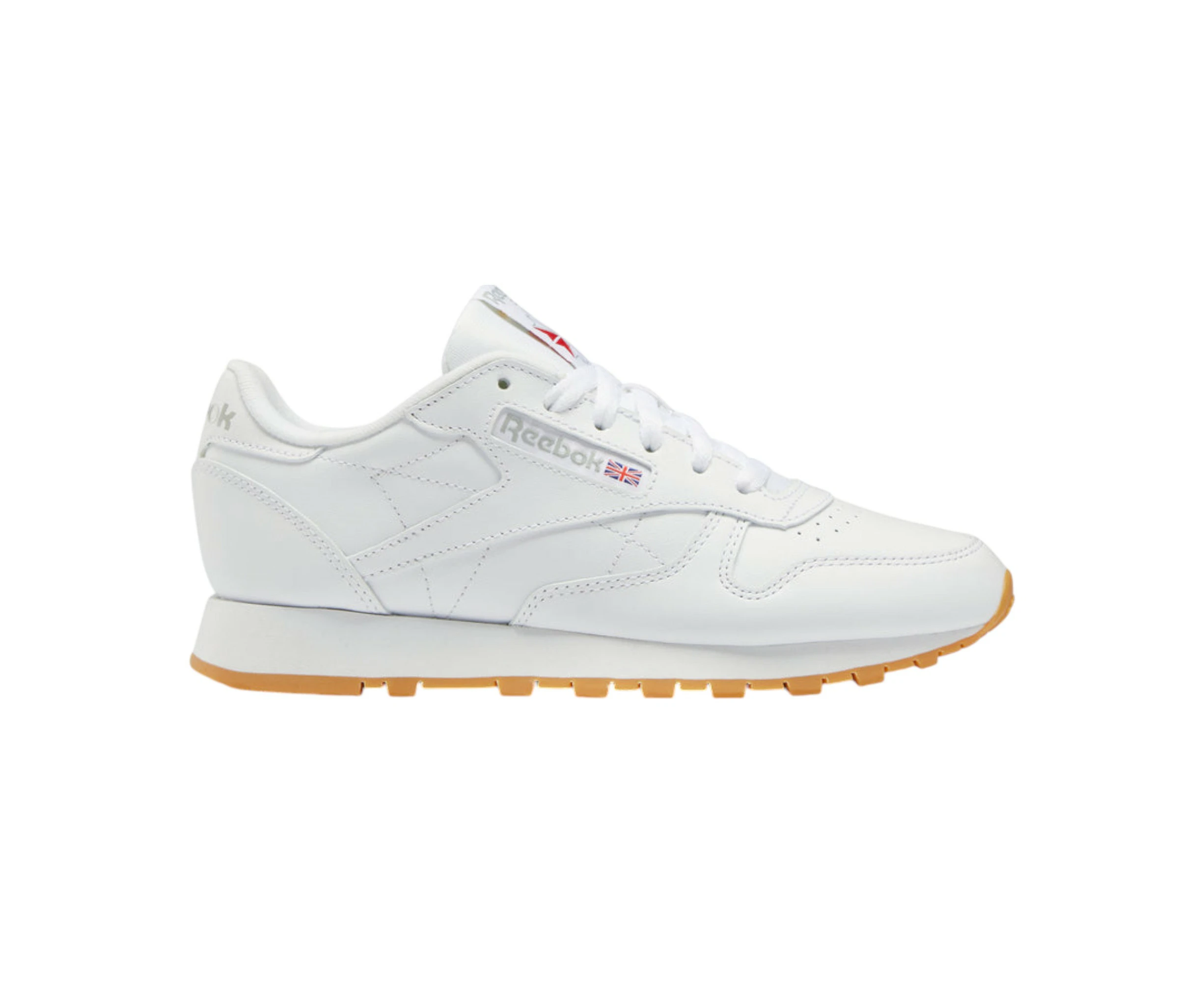 Mens Reebok Classic Leather White/ Gum Casual Shoes Leather