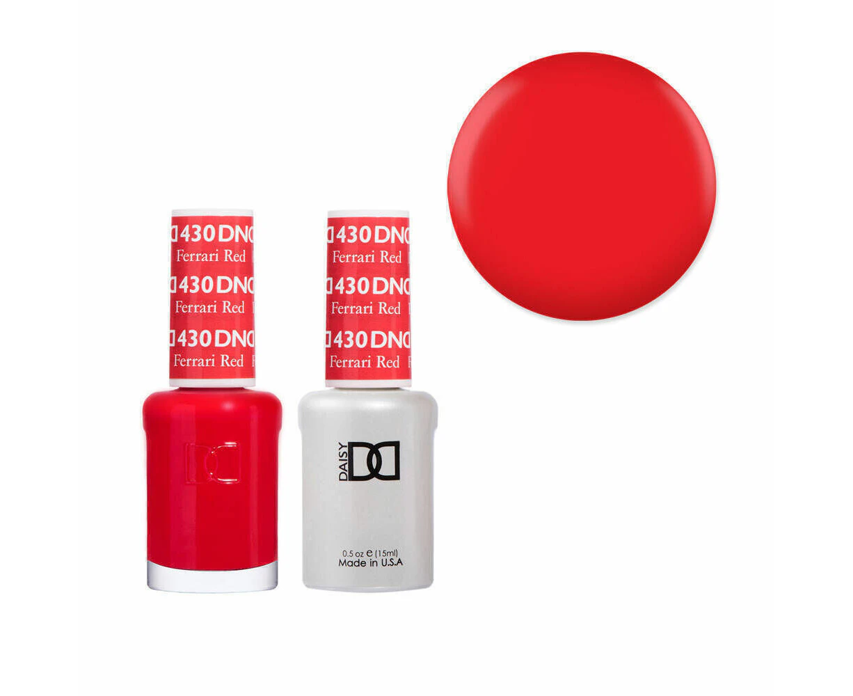 DND 430 Ferrari Red - Daisy Collection Gel & Lacquer Duo 15ml