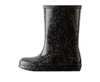 Hunter Girls First Giant Glitter Wellington Boots (Black) - FS11295