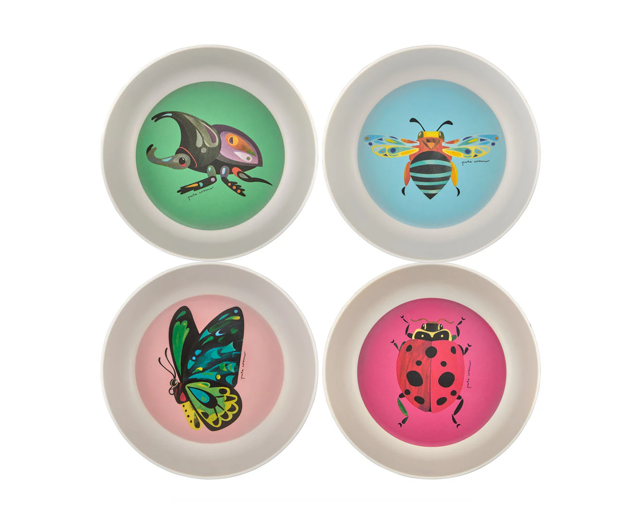 Set of 4 Maxwell & Williams 15cm Pete Cromer Garden Party Melamine Bowls