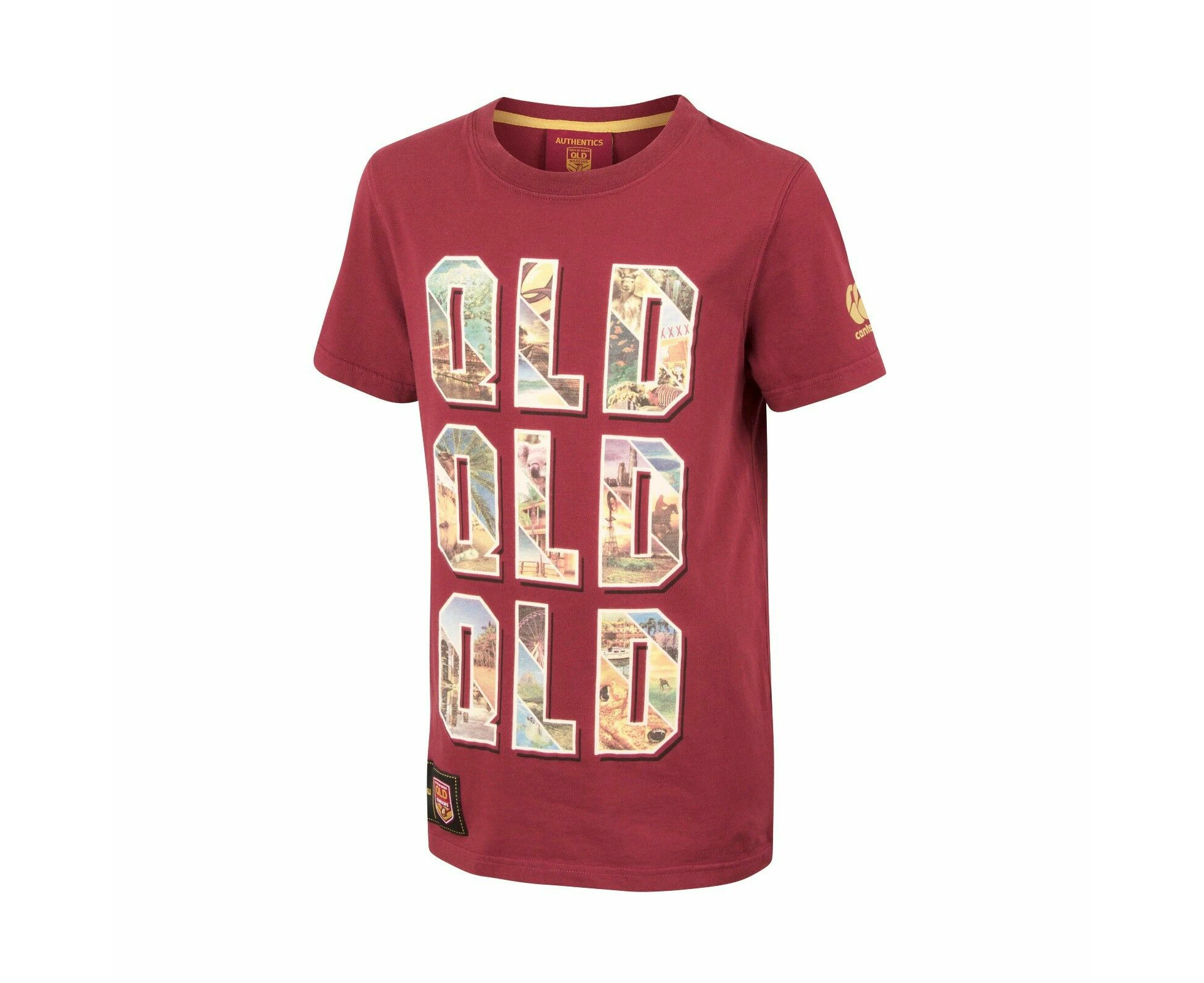 QLD Maroons Origin CCC Photographic Triple QLD T Shirt Ladies Sizes 8-16! T7