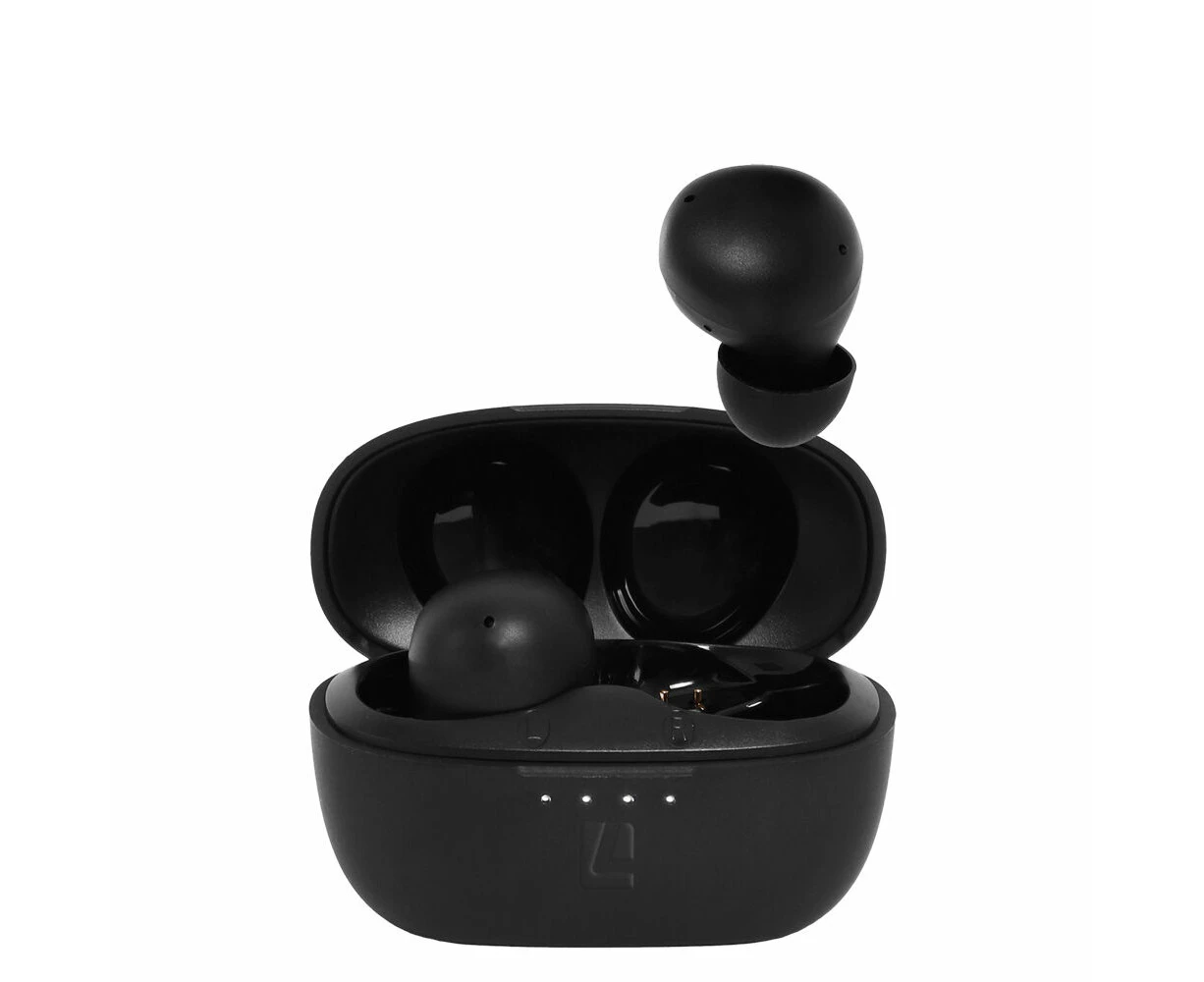 Liquid Ears True Wireless Bluetooth Stereo Bud Earphones w/ Charging Case Black