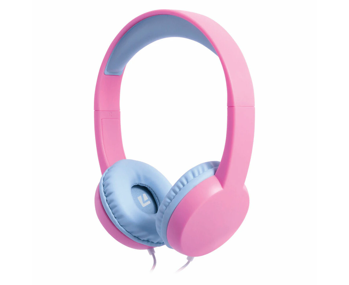 Liquid Ears Kidz 3.5mm Wired On-Ear Volume Limited Headphones Pink Blue