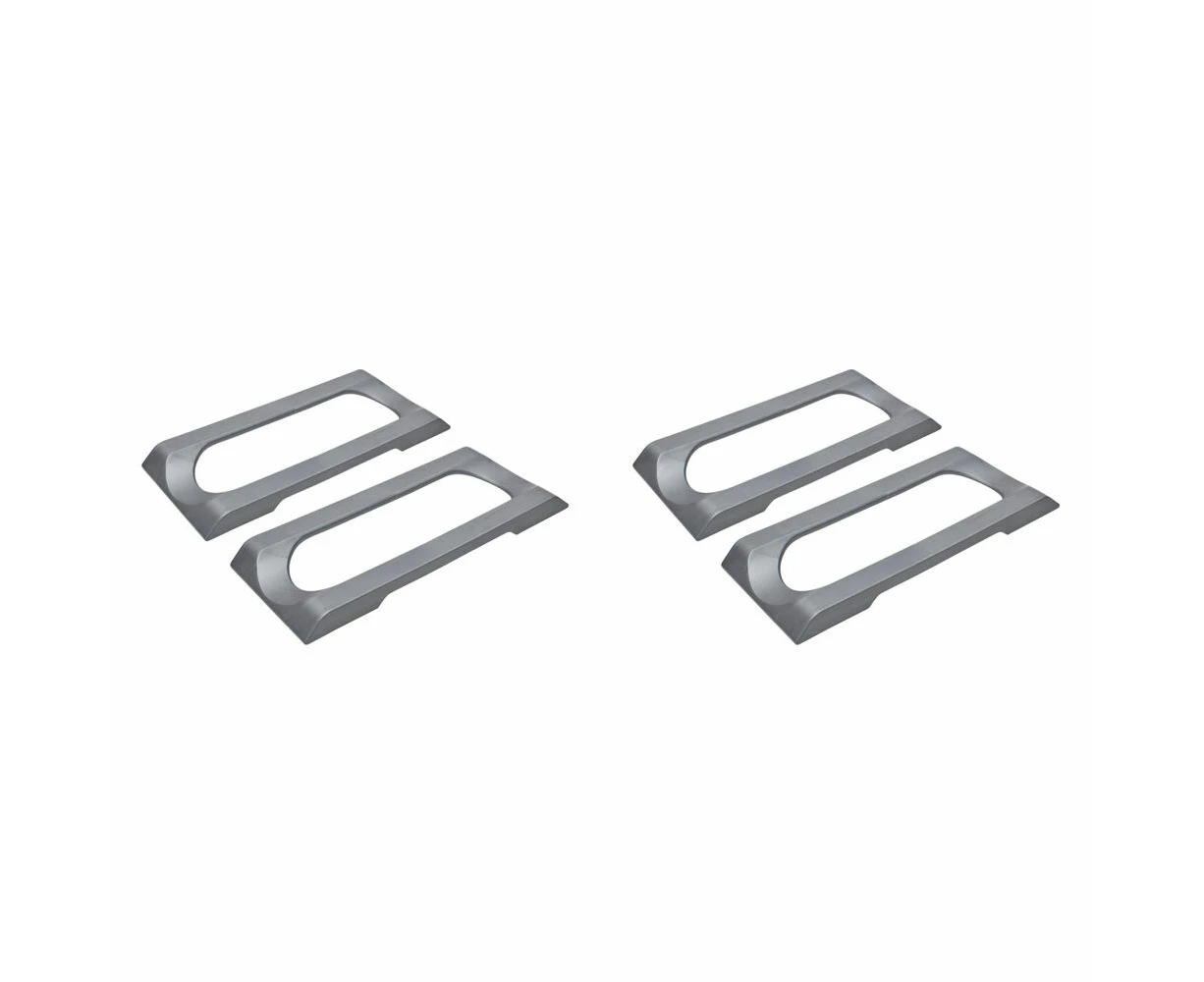 4pc Stakrax Plastic Wall Mounted Wine Rack Top Plates Support 24x10.5cm Silver