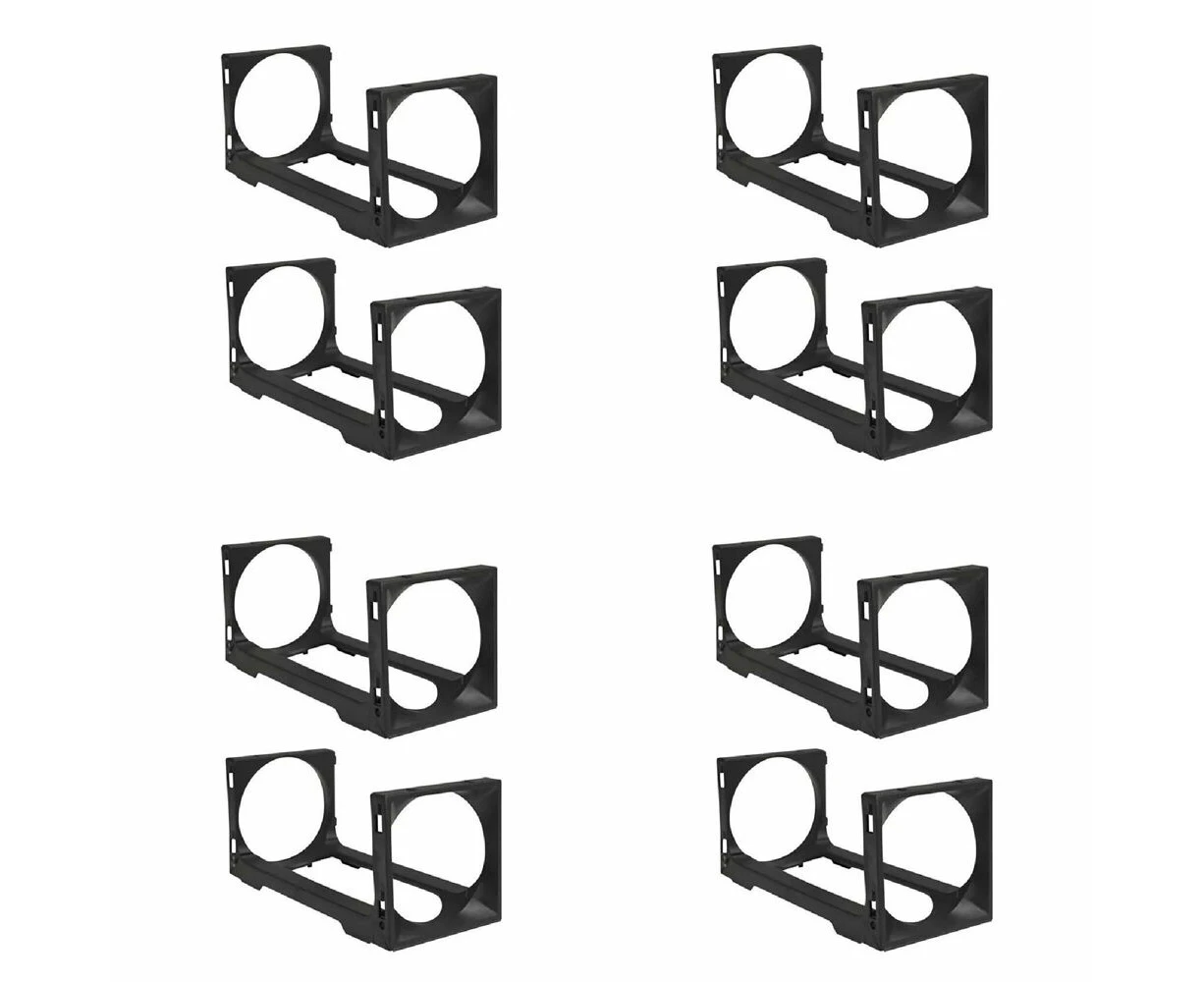 8pc Stakrax Wall Mounted Modules Barware Wine Rack Organiser 24x10.5cm Black