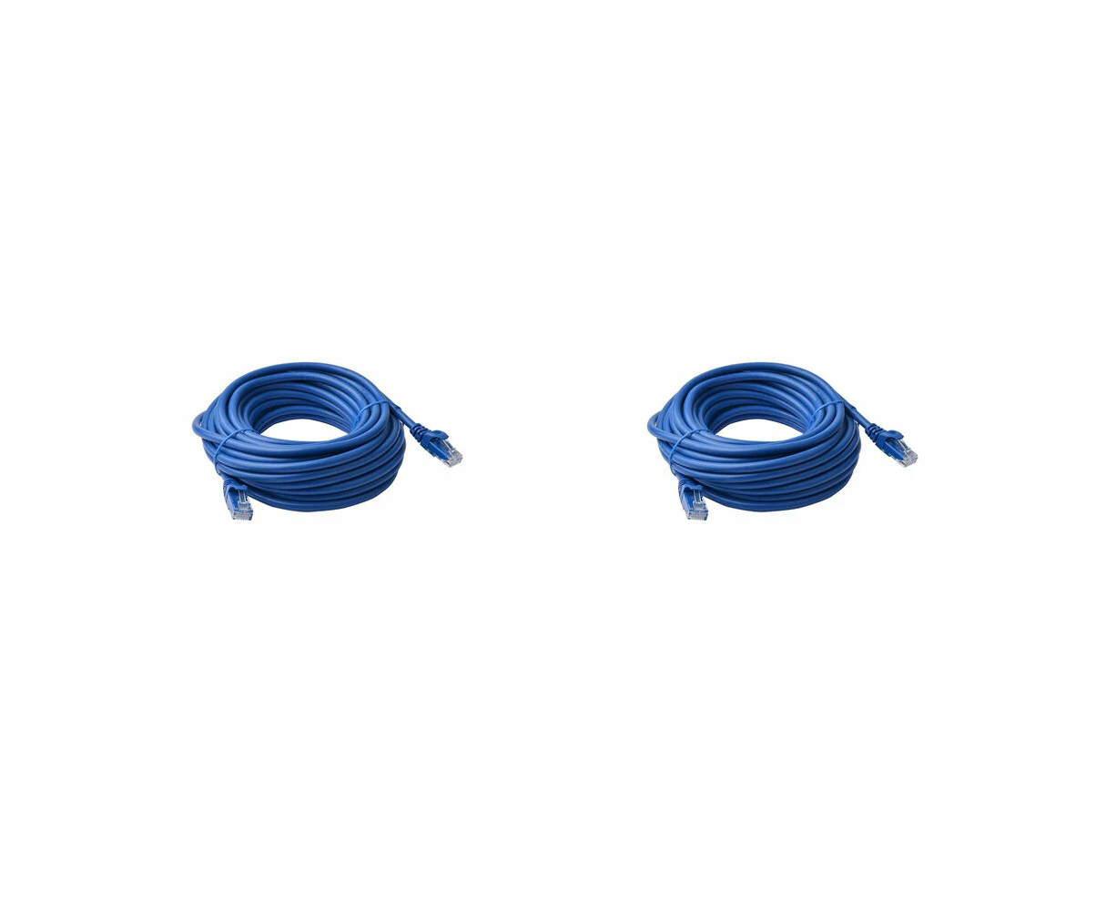 2x 8Ware 20m Cat6a UTP Snagless Ethernet Cable LAN RJ45 Network Connector Blue