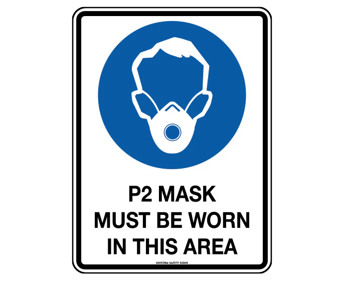 Poly P2 Mask Sign 30 x 22.5cm