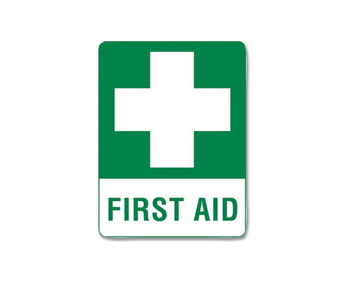 Small Poly First Aid Sign 30 x 22.5cm