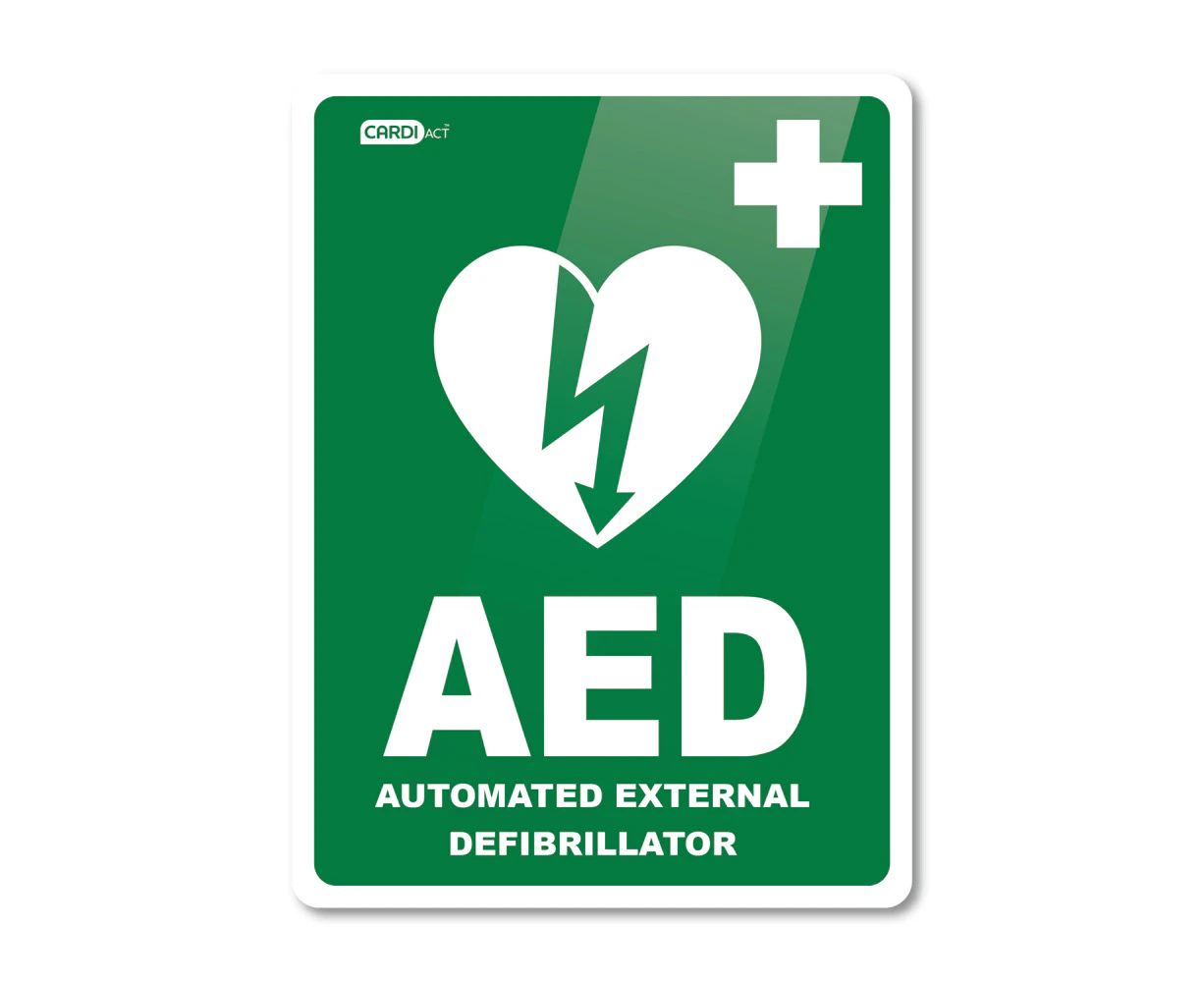 CARDIACT Poly AED Sign 22.5 x 30cm