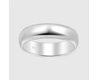 925 Sterling Silver Mens Wedding Band 6mm Classic Dome Ring Comfort Fit Size 7-13