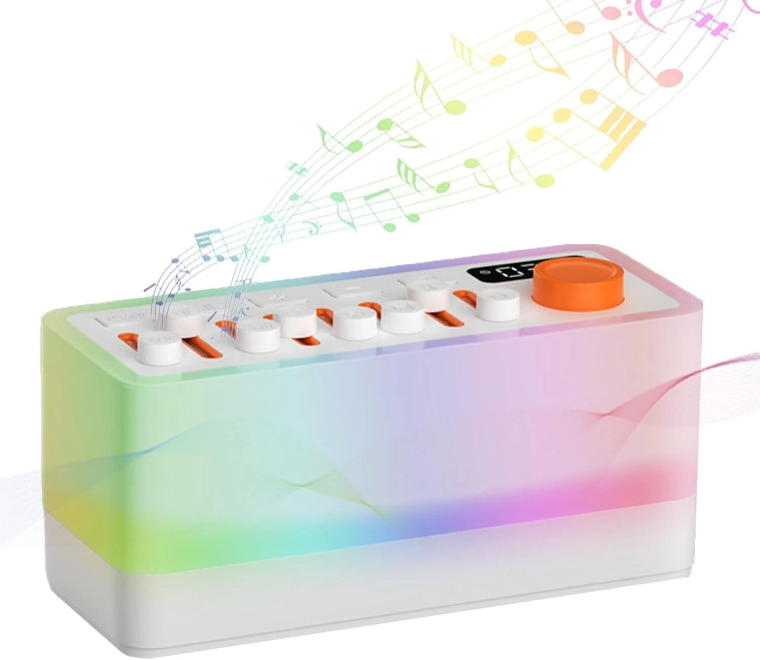 RGB Noise Sleep Sound Machine 8 Nature Sounds Bluetooth Speaker & Night Light