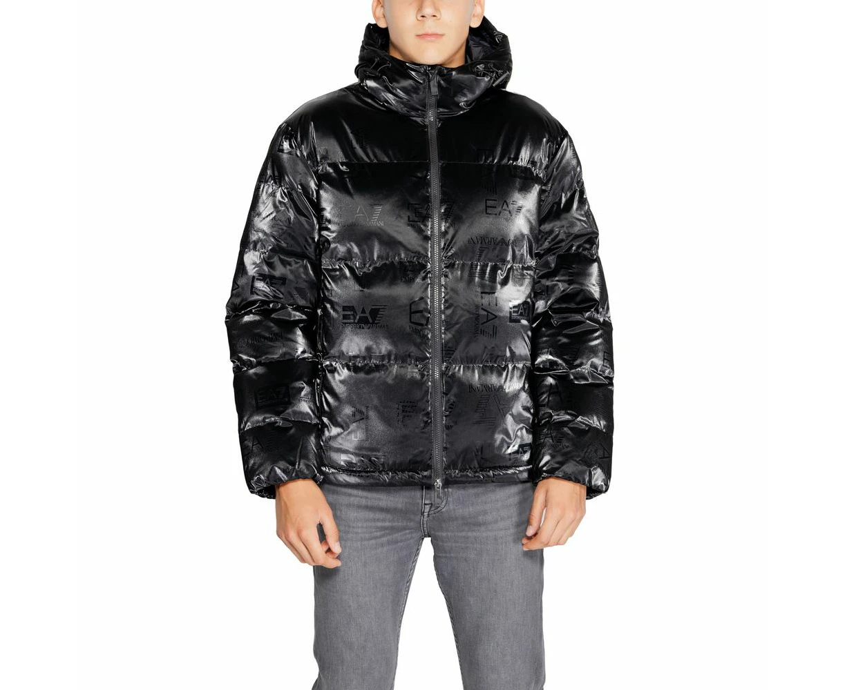 Ea7 Emporio Armani Black Polyester Jacket