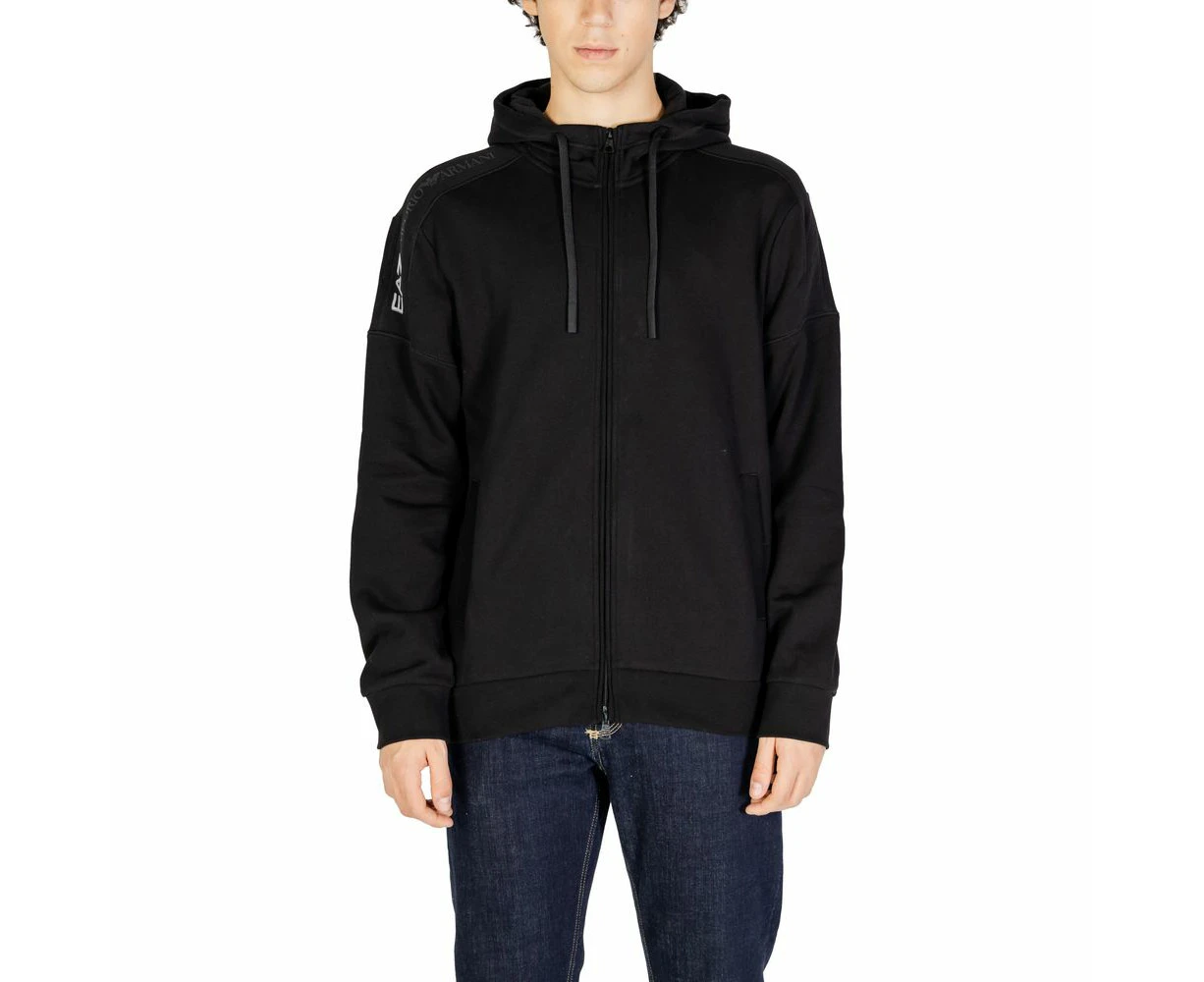 Ea7 Emporio Armani Black Cotton Sweater