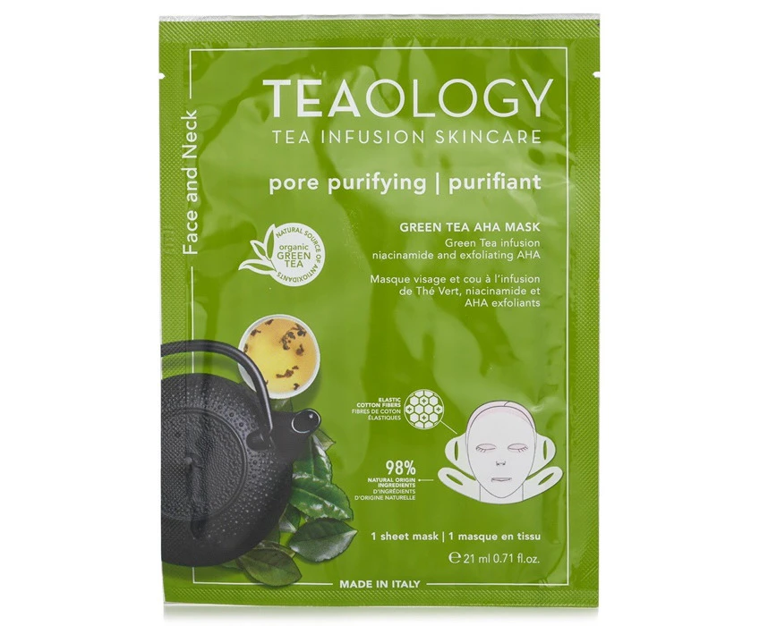 Teaology Green Tea AHA Face & Neck Mask 21ml/0.17oz