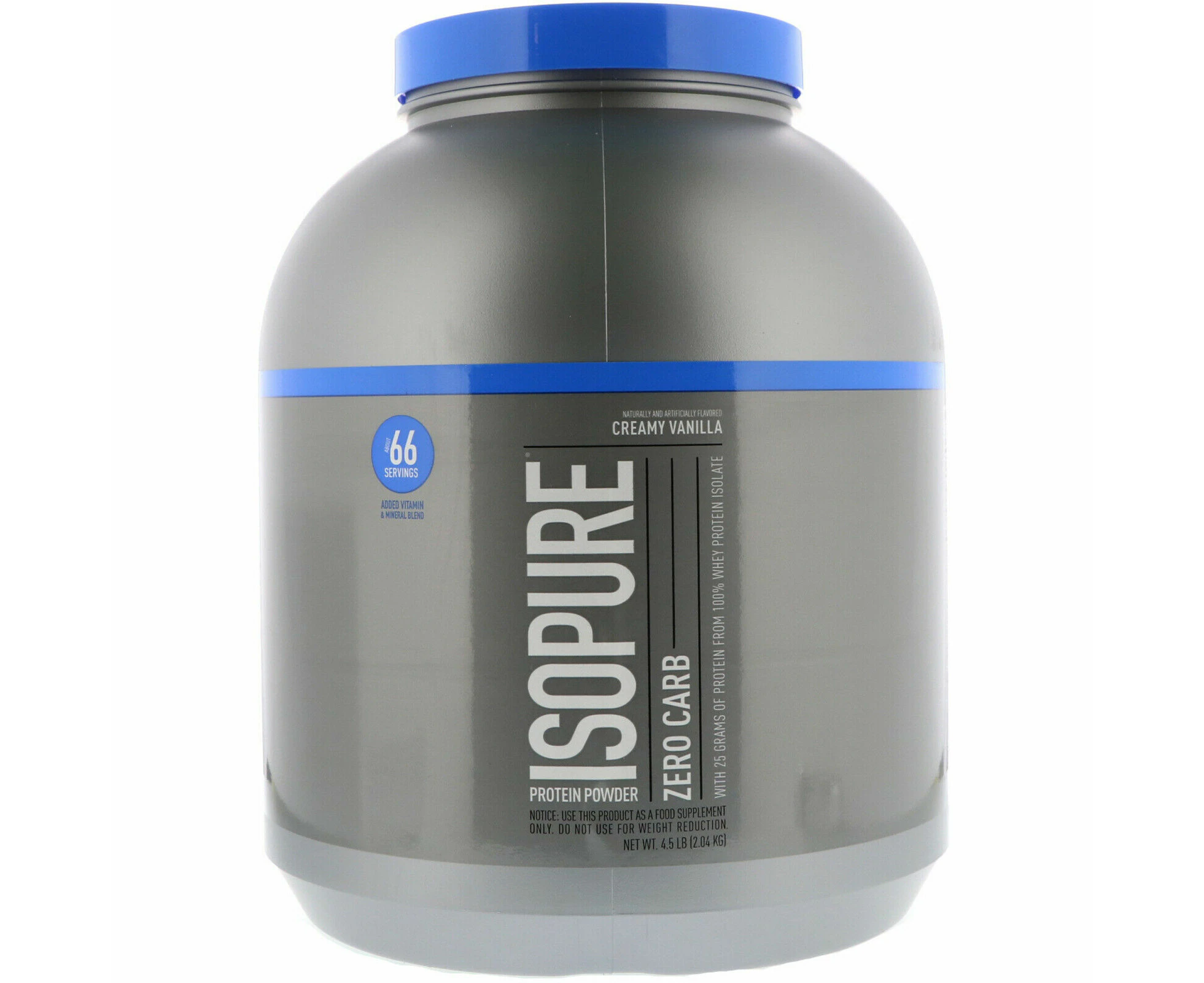 Isopure,  Zero Carb Whey Protein Isolate - Creamy Vanilla