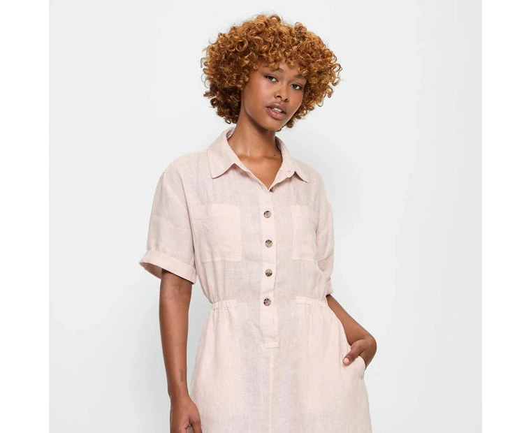 Target Petites European Linen Mini Dress