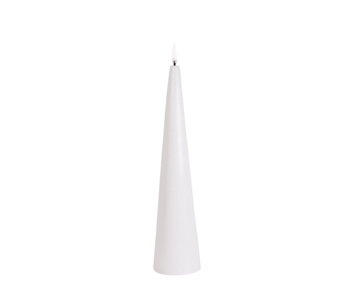 Uyuni Lighting Cone Flameless Candle 5.8x21.5cm Nordic White CO-NW06021