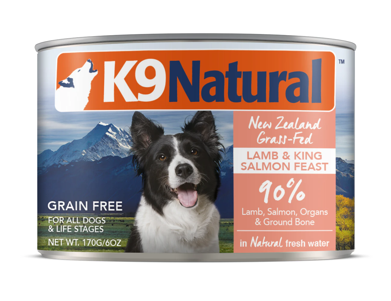 K9 Natural Lamb and King Salmon Feast Canned Dog Food 170g x 12 Cans