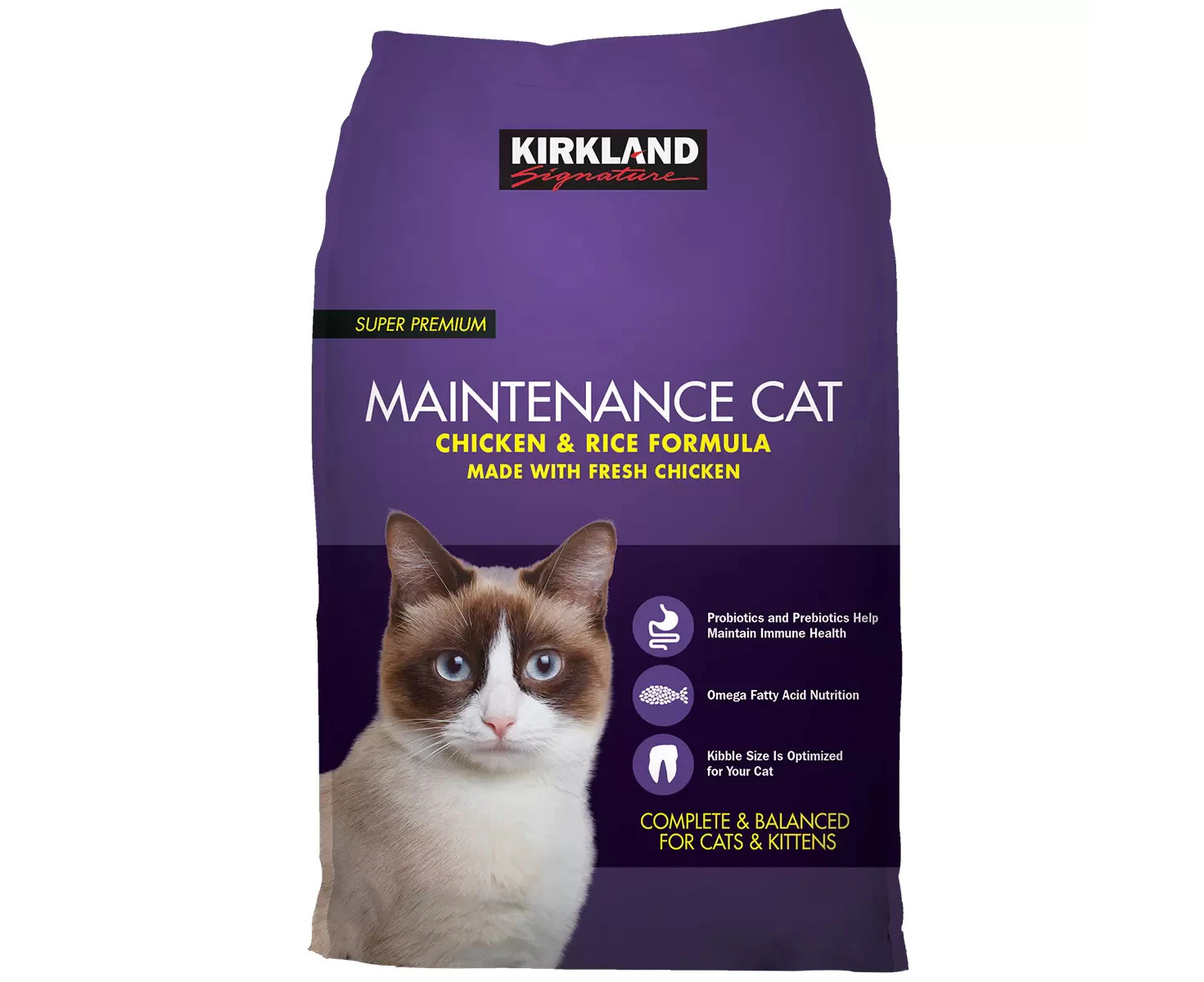 Kirkland Signature Super Premium Maintenance Chicken and Rice Formula Cat Food