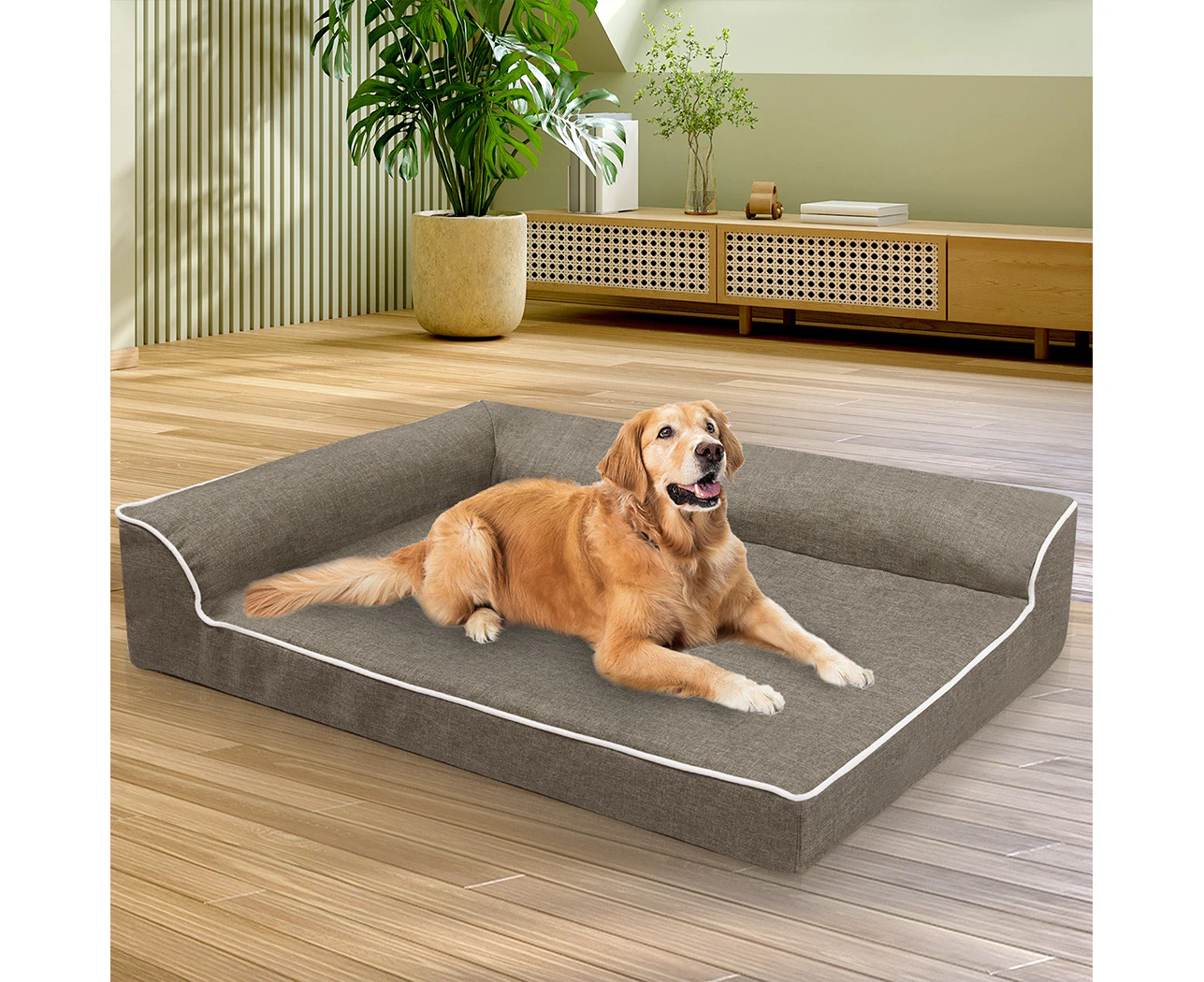 Pawz Orthopedic Dog Bed Memory Foam Cushion Cat Calming Mat Washable XXL Coffee