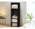 ALFORDSON Wardrobe Clothes Closet Storage Cabinet 5 Shelves Black