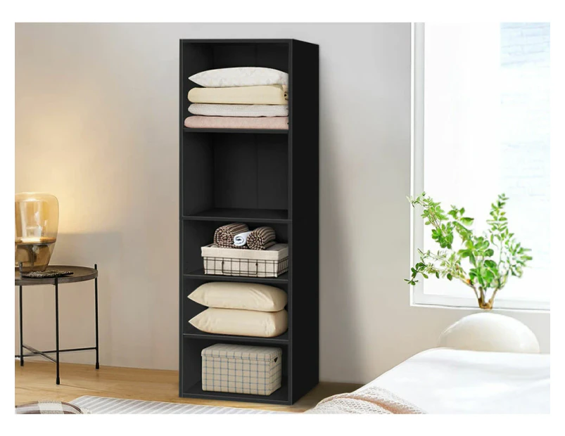 ALFORDSON Wardrobe Clothes Closet Storage Cabinet 5 Shelves Black