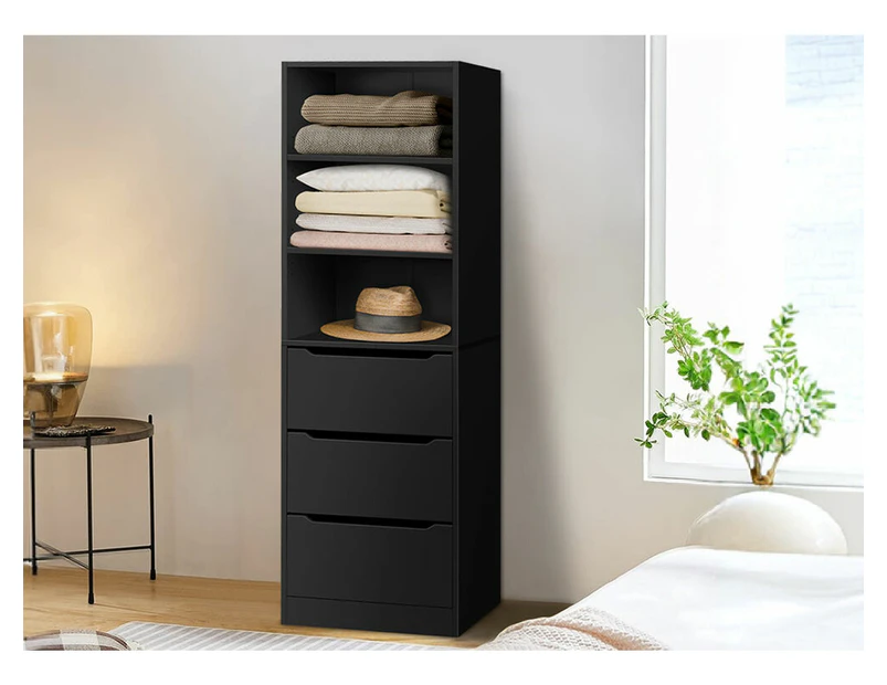 ALFORDSON Wardrobe Clothes Closet Storage Cabinet Organizer Black