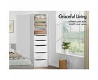 ALFORDSON Wardrobe Clothes Closet Storage Cabinet 5 Drawers White