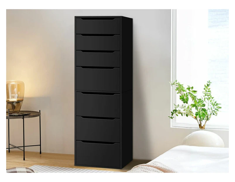 ALFORDSON Wardrobe Clothes Closet Storage Cabinet 7 Drawers Black