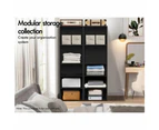 ALFORDSON Wardrobe Clothes Closet Storage Cabinet 5 Shelves Black