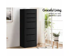 ALFORDSON Wardrobe Clothes Closet Storage Cabinet 7 Drawers Black