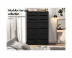 ALFORDSON Wardrobe Clothes Closet Storage Cabinet 7 Drawers Black