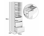 ALFORDSON Wardrobe Clothes Closet Storage Cabinet Organizer White